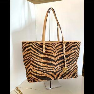 Michael Kors Brown Safari Print Tote NWT